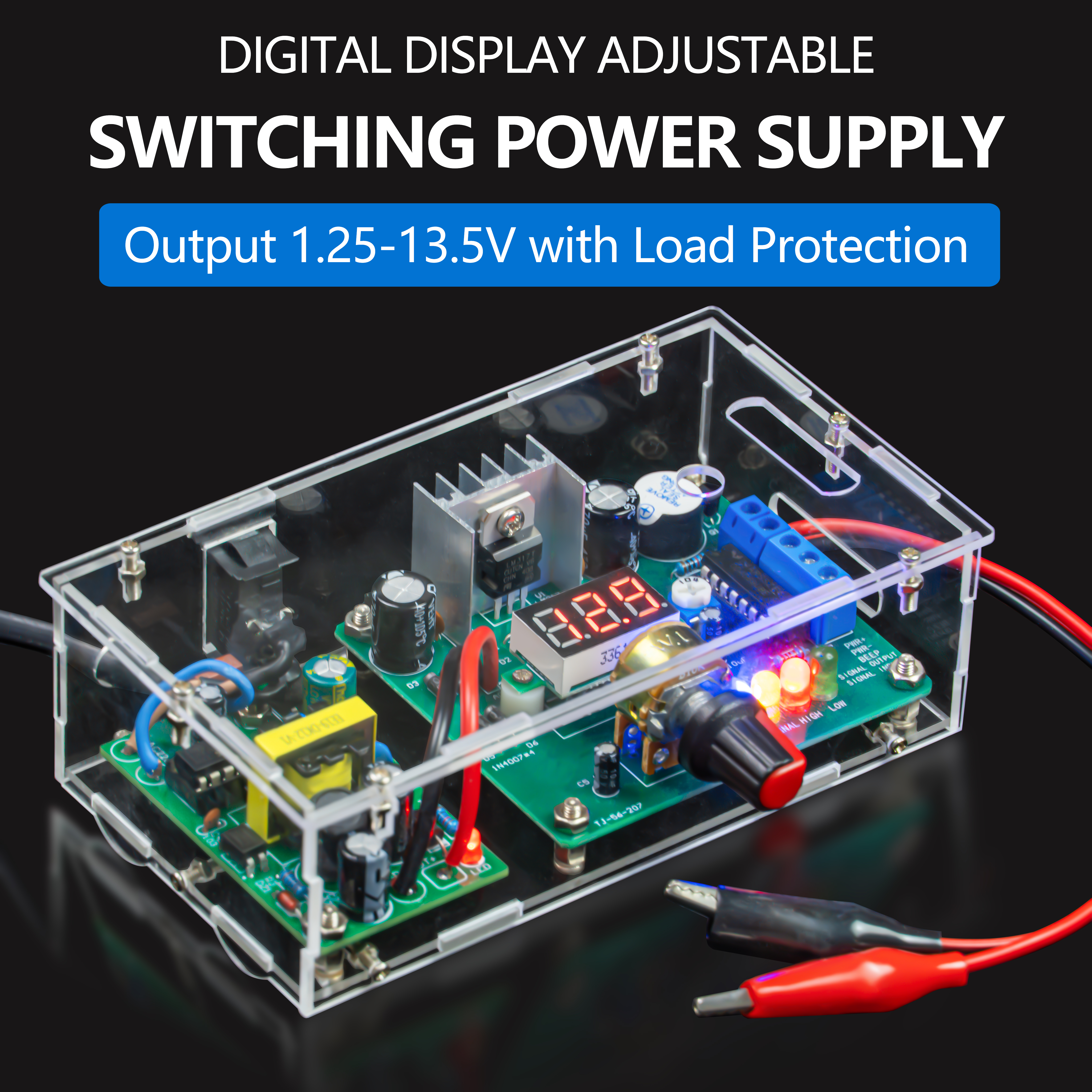 Diy Electronics Kits For Kids - Digital Display Adjustable Switching Power Supply