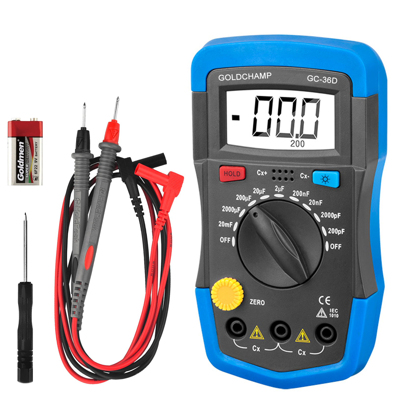 Diy Electronics Tools - Digital Capacitance Meter 0.1pF to 20000uF