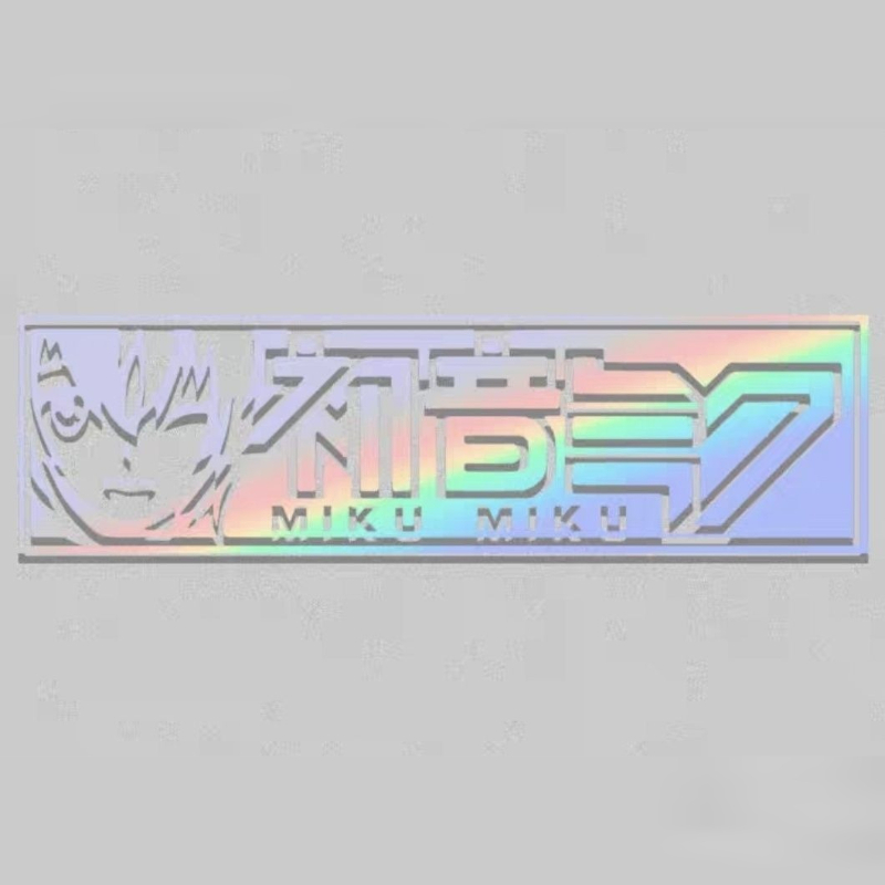 Diy Electric Car - Anime Hatsune Miku Color Reflective Stickers