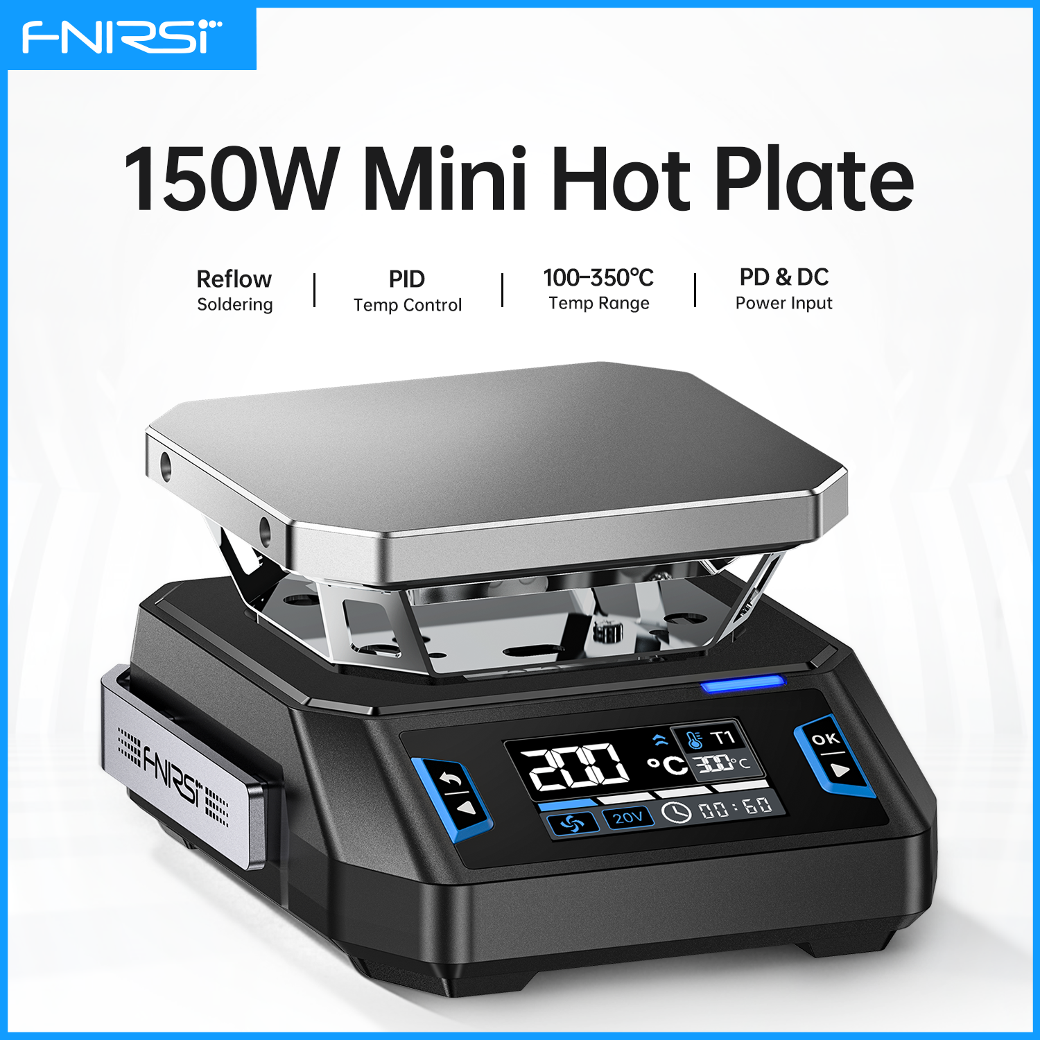 Diy Electronics Tools - FNIRSI HT-P1 Mini Heating Plate 150W