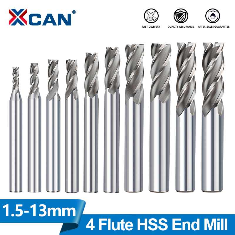 XCAN HSS Milling Cutter 4 Flut - Diy Cnc Router Electronics review and price