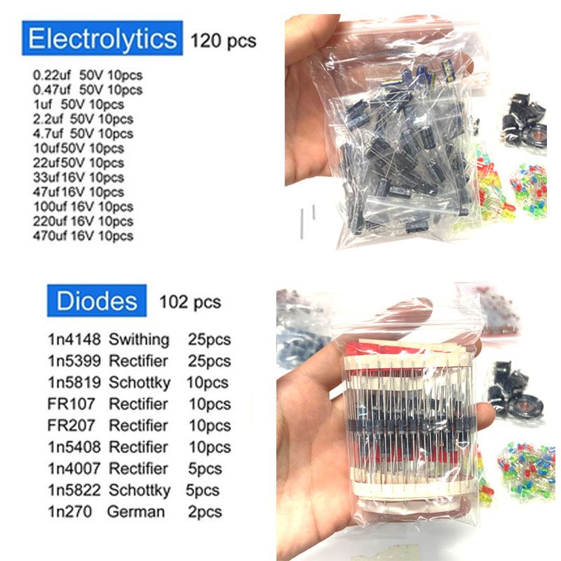 1900pcs Component Box Kit with - Resistor Kit 1 4W review and price