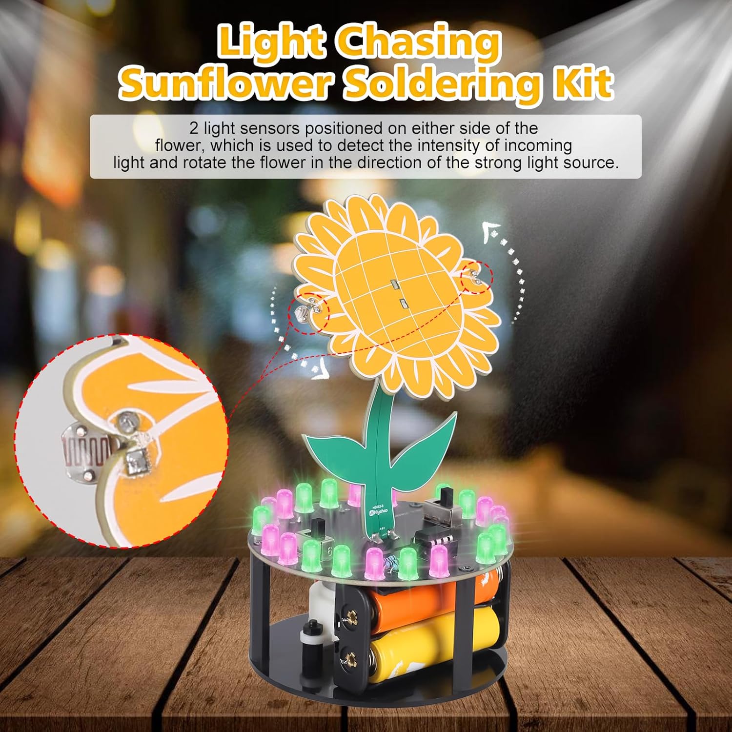 Light Chasing Sunflower Solder - Diy Electronics Kits For Kids review and price
