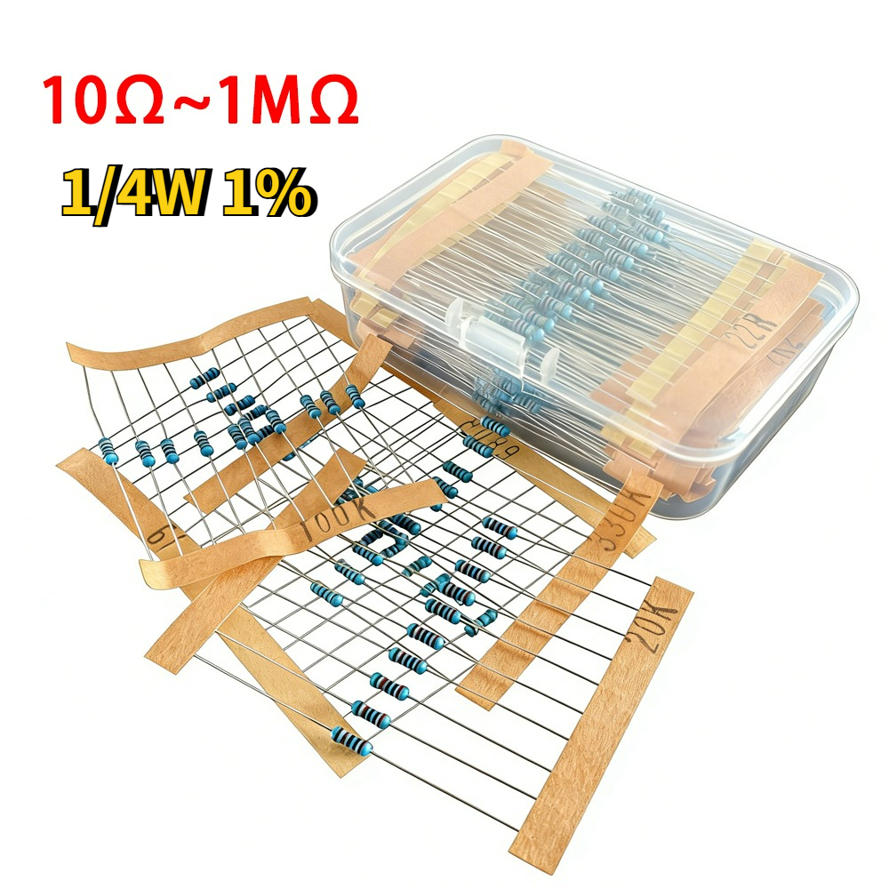 Metal Film Resistor Assortment - Resistor Kit 1 4W review and price