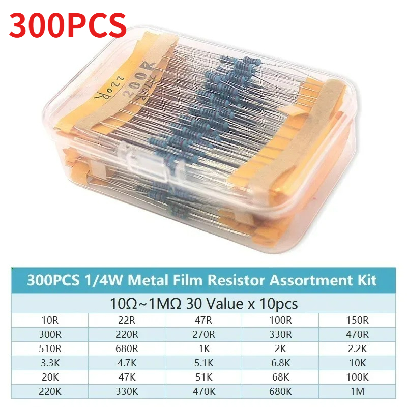 Metal Film Resistor Assortment - Resistor Kit 1 4W review and price