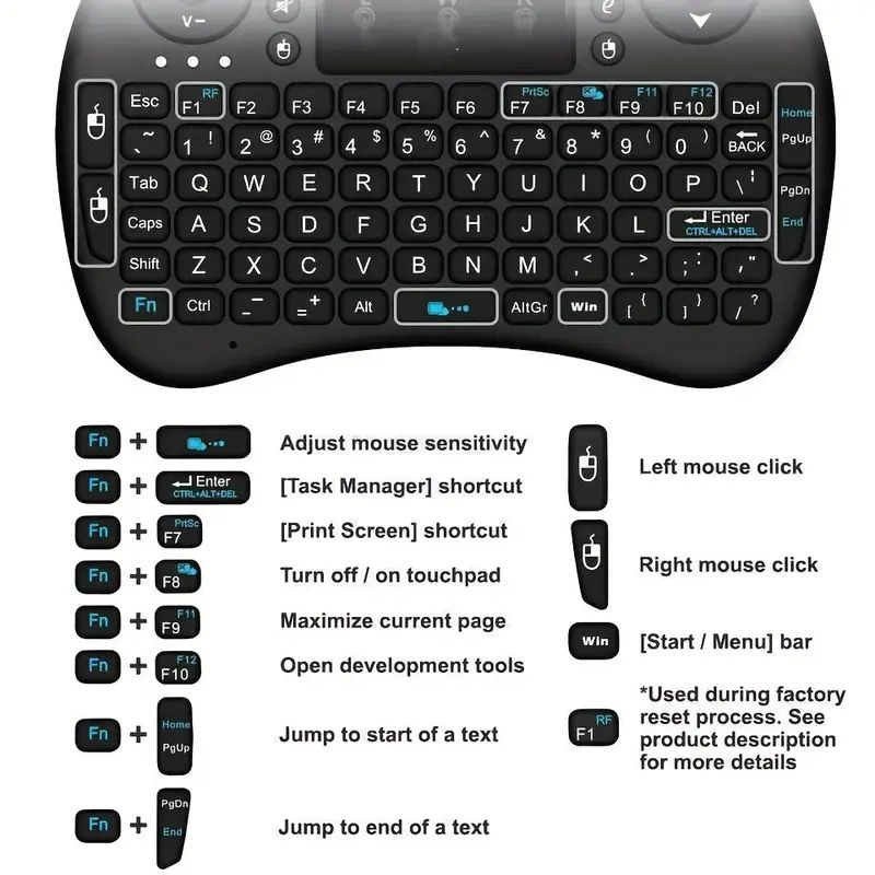 Mini Wireless Keyboard 2.4G No - Diy Mouse Electronics review and price
