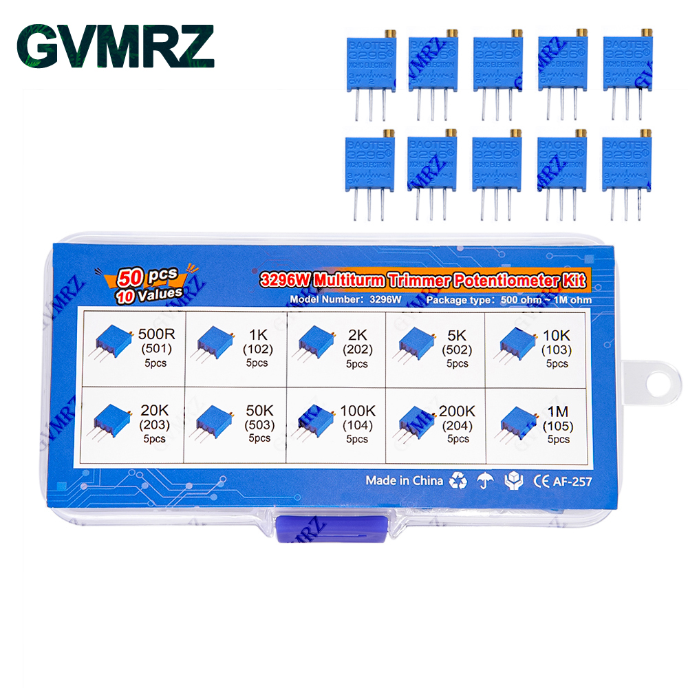 50PCS 10Values 3296W Multiturn - Diy Home Electronics Projects review and price