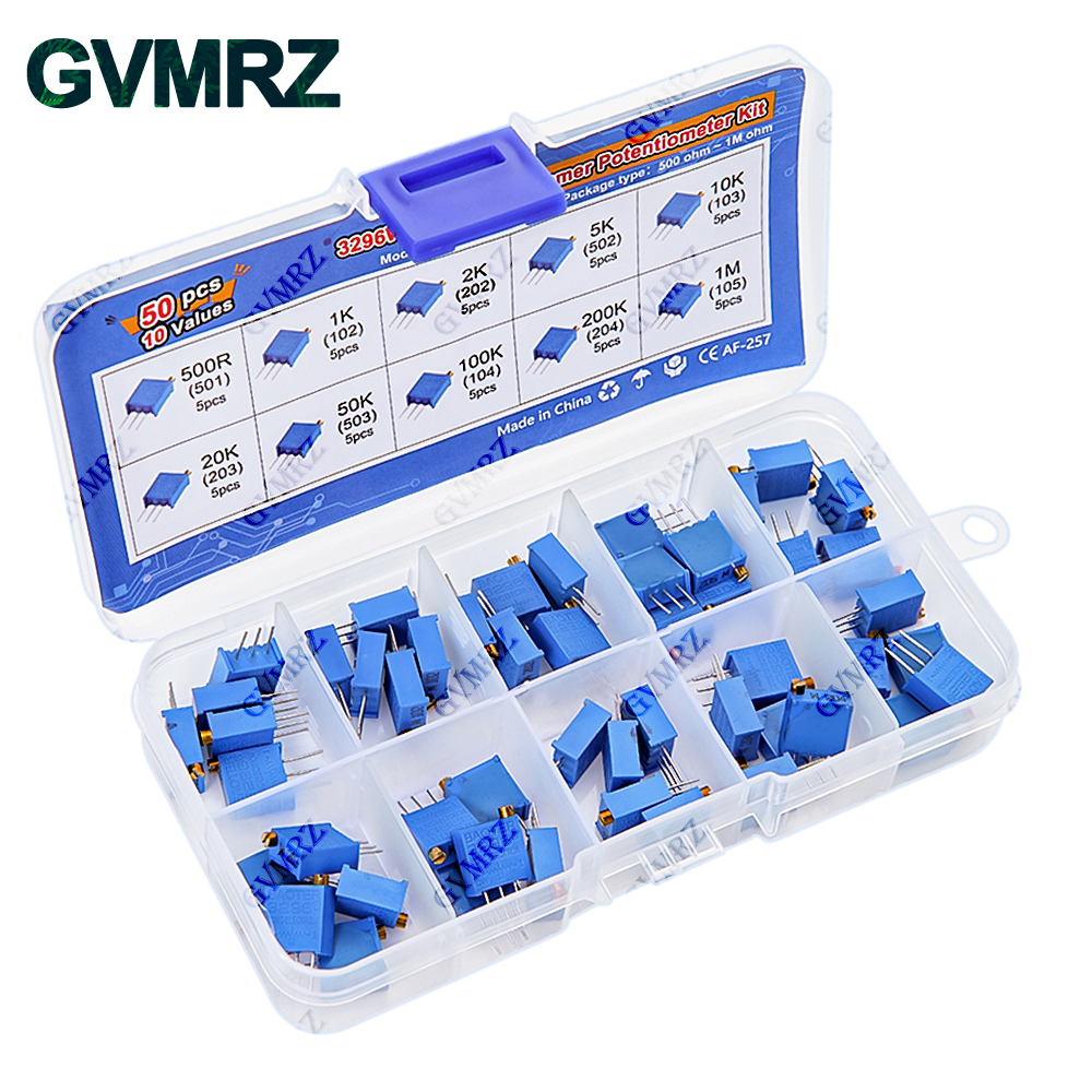50PCS 10Values 3296W Multiturn - Diy Home Electronics Projects review and price