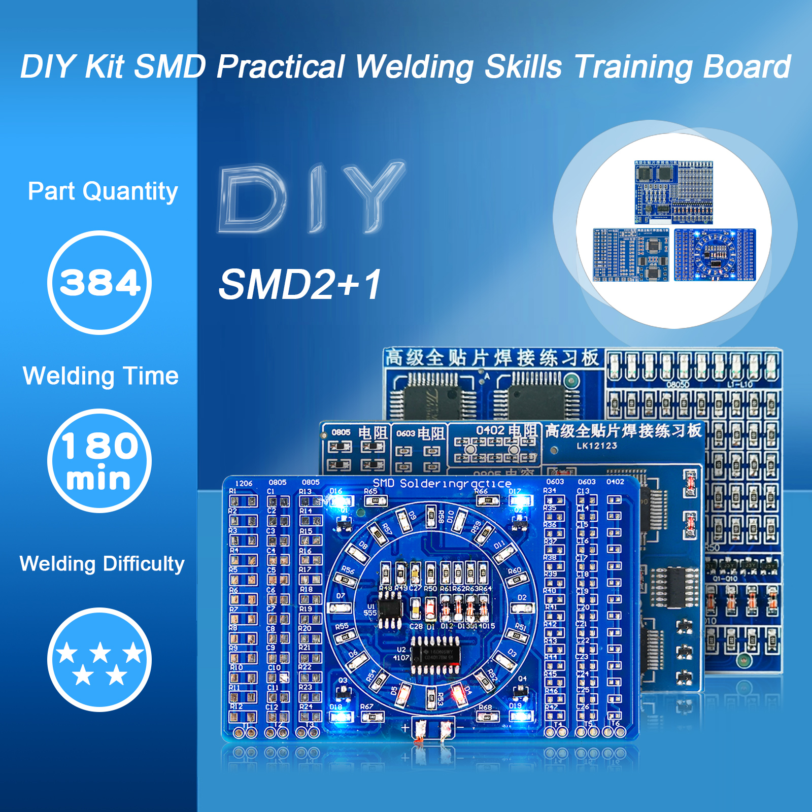 Soldering Practice Three-Piece - Diy Electronics Project Kit review and price