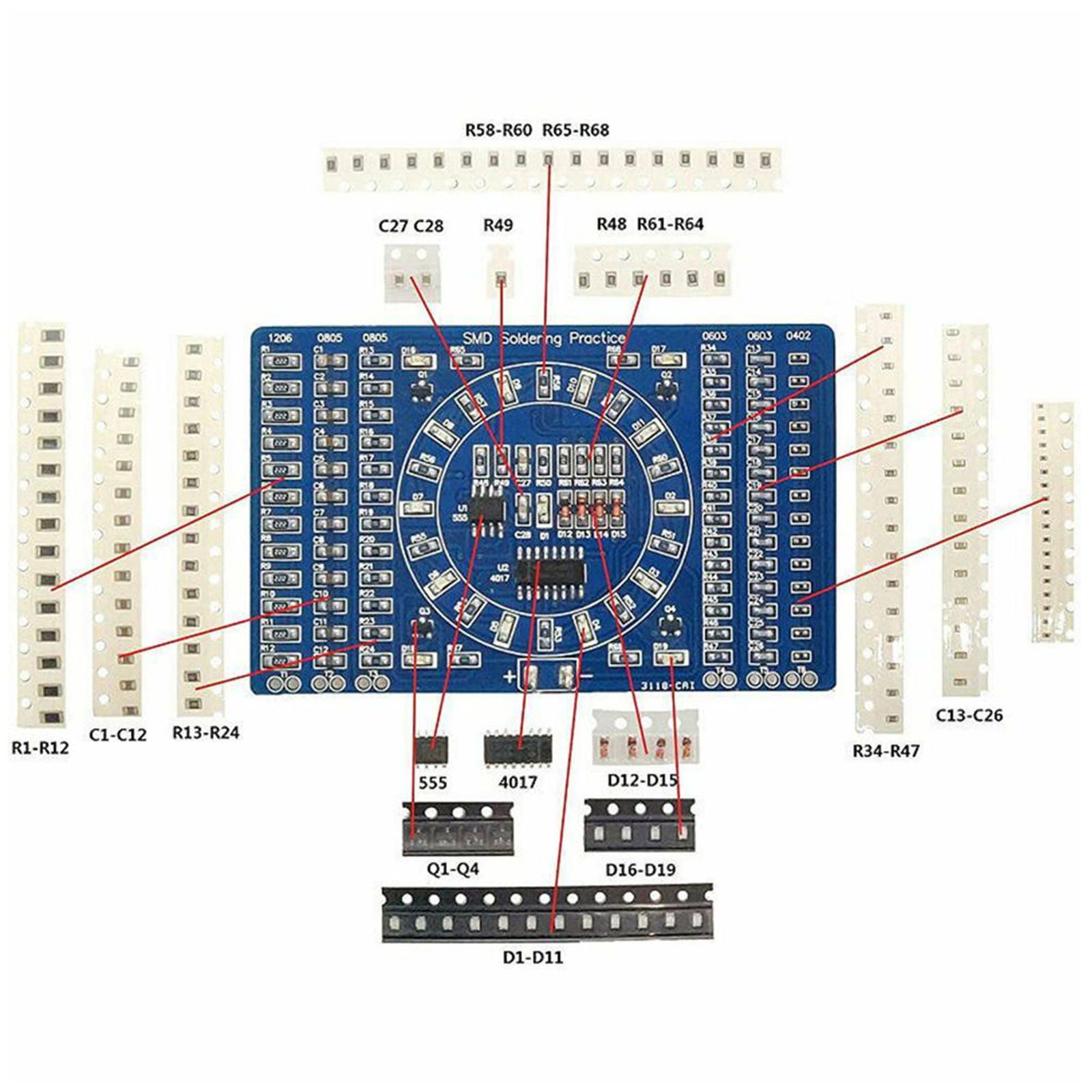 Soldering Practice Three-Piece - Diy Electronics Project Kit review and price