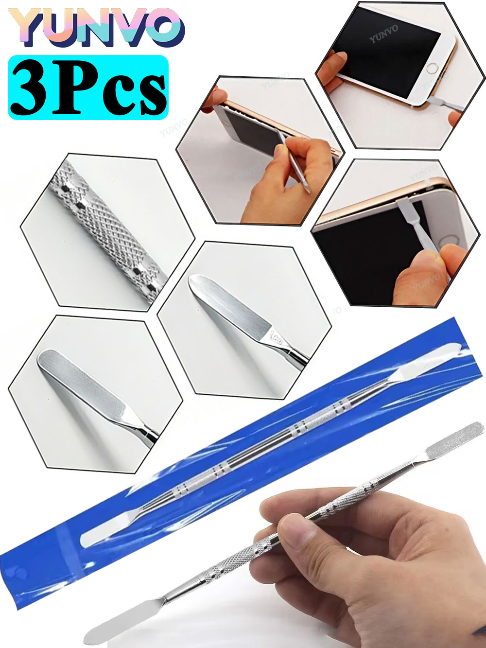 3Pcs Metal Spudger Crowbar Sta - Diy Electronics Tools review and price