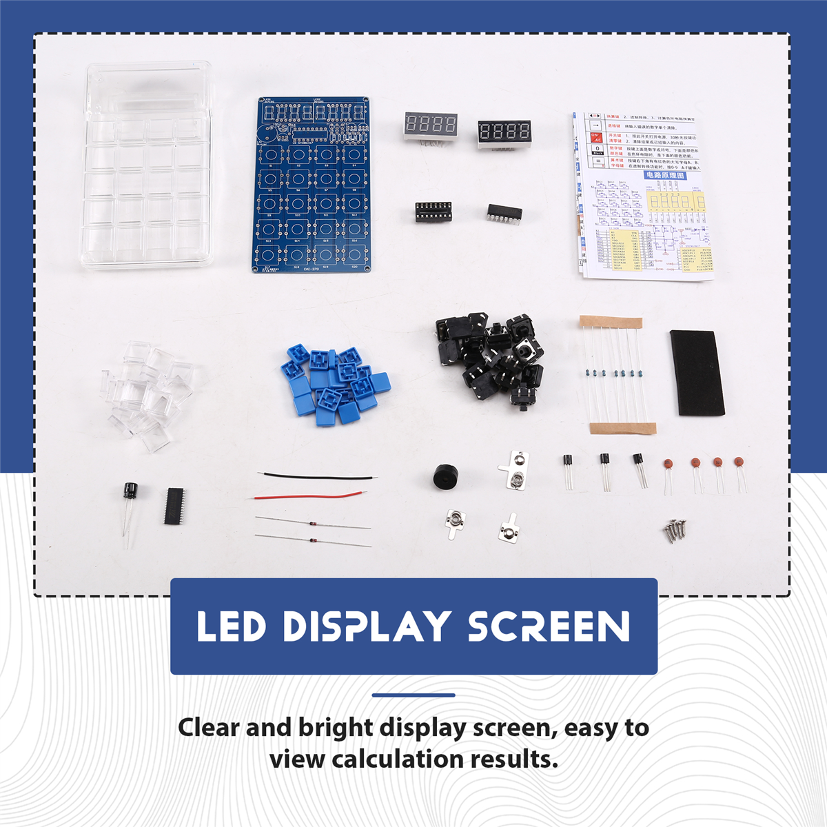 DIY Calculator Kit with LED Di - Diy Electronics Projects For Adults review and price