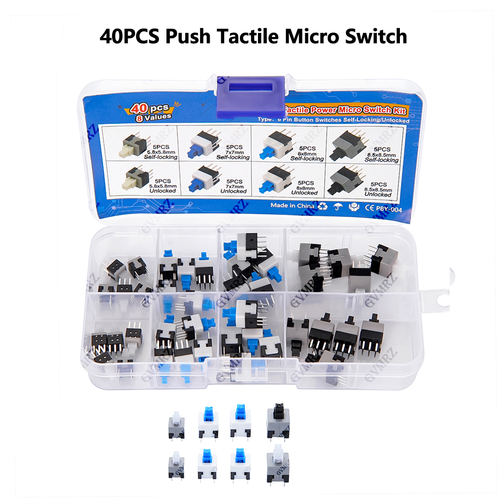 40PCS 8Values Push Tactile Mic - Diy Electronics Project Kit review and price