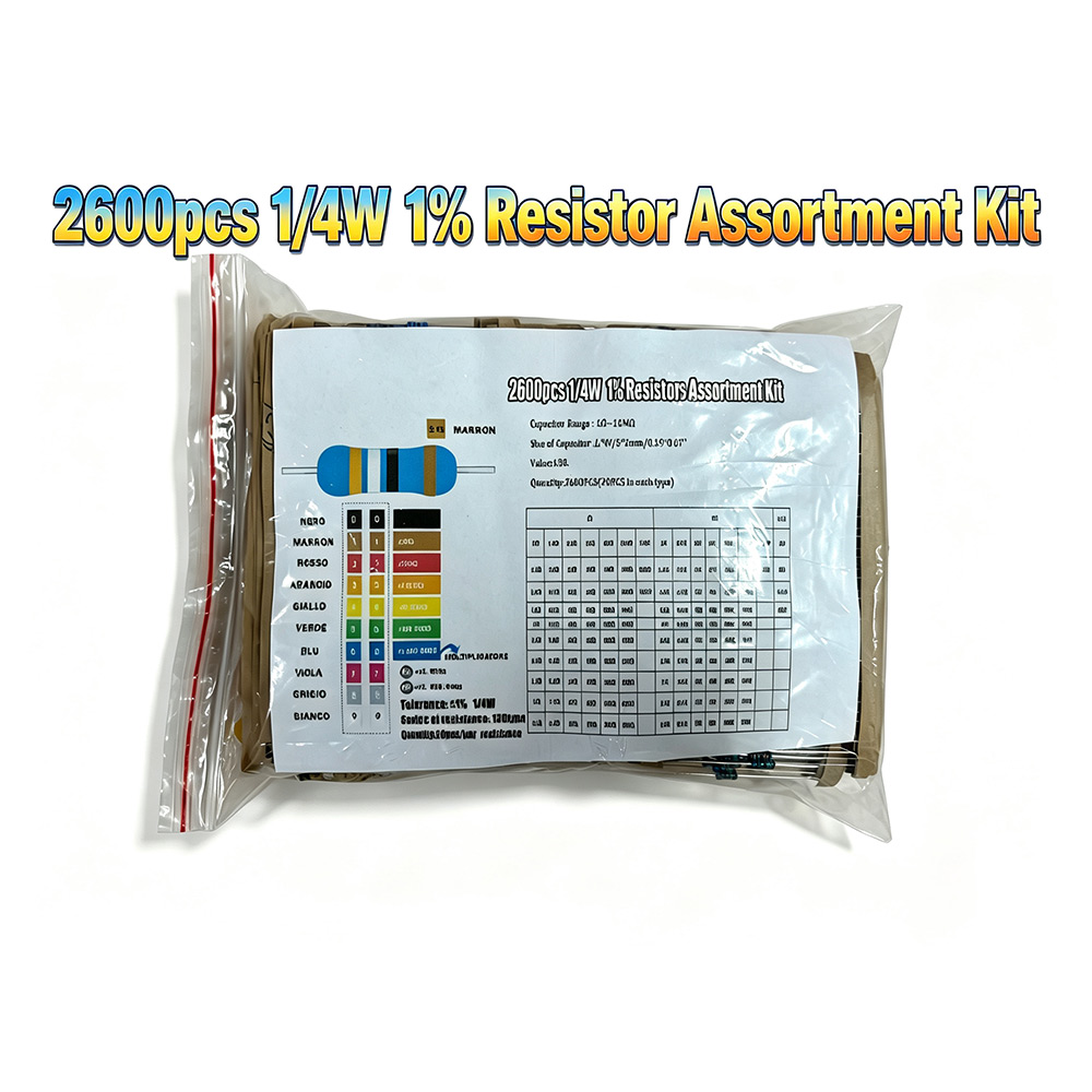 2600pcs Metal Film Resistors A - Resistor Kit 1 4W review and price