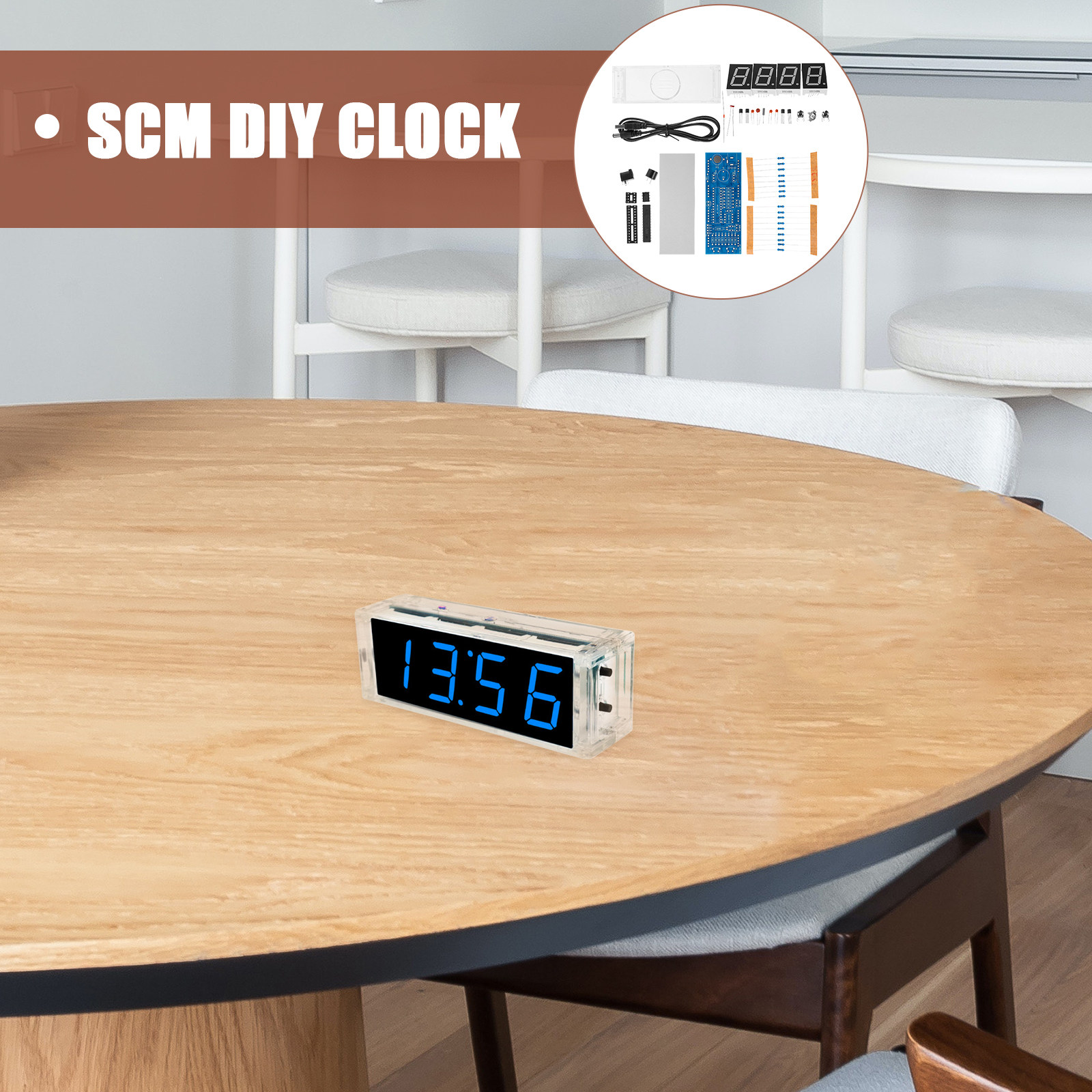 1Set Scm Digital LED Clock Kit - Diy Electronic Components review and price
