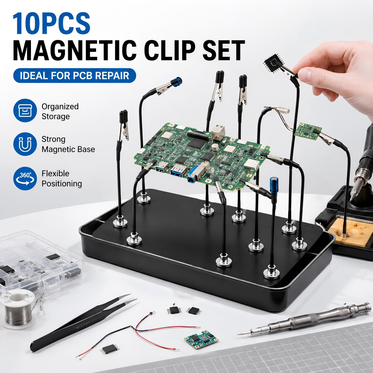Magnetic Soldering Third Hand  - Diy Electronics Tools review and price