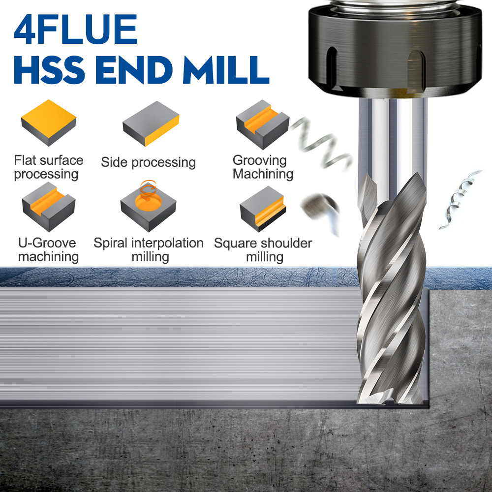 XCAN 4 Flute End Mills HSS M2  - Diy Cnc Router Electronics review and price