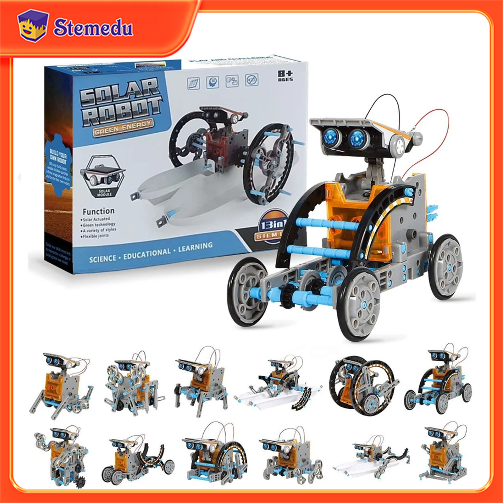 13 in 1 Solar Powered Robot Sc - Diy Electronics Kits For Kids review and price