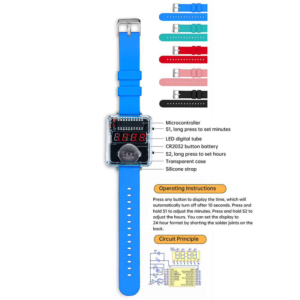 DIY Electronic Watch Kit 0.28' - Diy Electronics Kits For Kids review and price