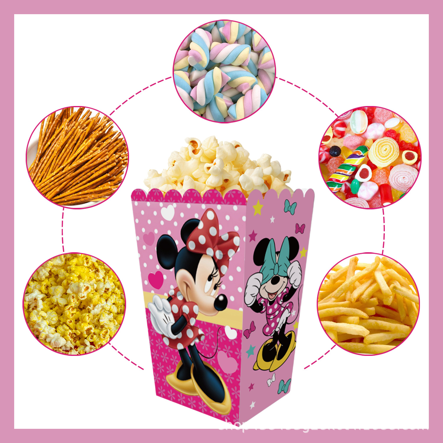 12Pcs Minnie Popcorn Box Party - Diy Mouse Electronics review and price