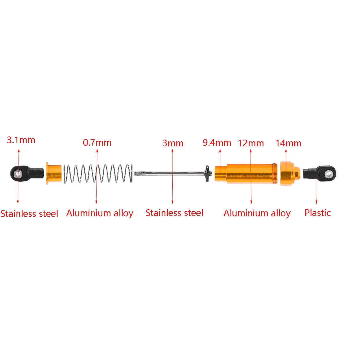 Aluminum Big Bore Shocks 75/85 - Diy Electric Car review and price